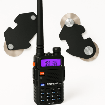 Rádio PY Baofeng UV-5R + Suporte para vidro